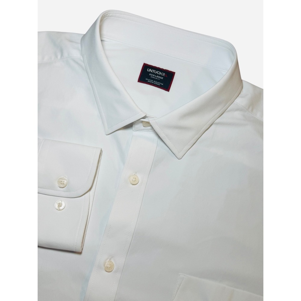 UNTUCKit Gironde White Shirt Mens 3XL Regular Fit Long‎ Sleeve Button Down